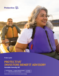 A cover for the Protective Investors Benefit Advisory NY variable annuity guide.