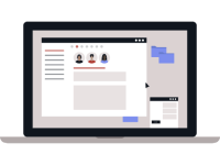 illustration of a computer screen which represents the online tools available from Protective