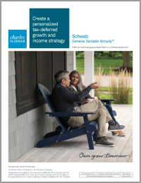 Cover of Schwab Genesis Variable Annuity product brochure.