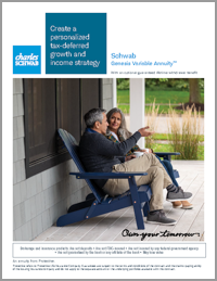 Cover of Schwab Genesis Variable Annuity product brochure.