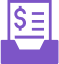 Document with dollar sign and envelope